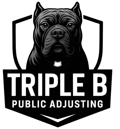 Triple B Public Adjusting logo with bulldog